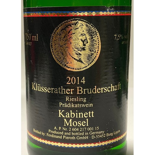 583 - Wine - a bottle of Pieroth 2014 Klüsserather Bruderschaft, Riesling Pradikatswein, Kabinet Mosel, 7,... 