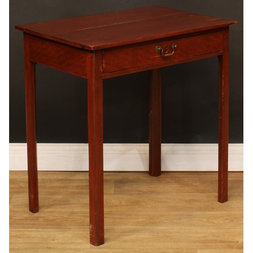 216A - A 19th century mahogany rectangular side table, 71cm high, 69cm wide, 45.5cm deep