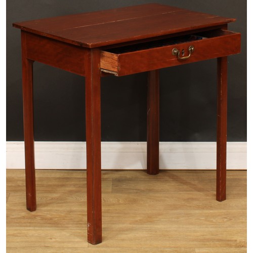 216A - A 19th century mahogany rectangular side table, 71cm high, 69cm wide, 45.5cm deep