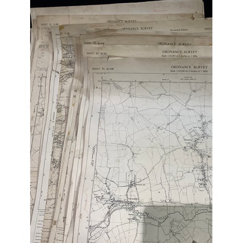 265A - Maps - a set of approximately 43 Ordnance Survey maps, some hand annotated, 1956 - 1968; a USAF Jet ... 