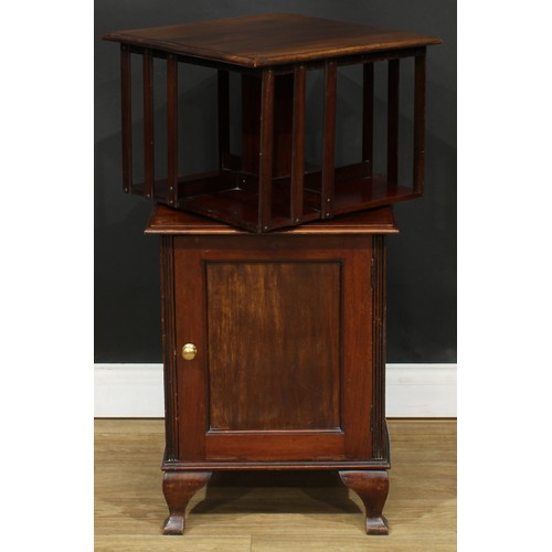 220A - An unusual early 20th century revolving bookcase cabinet, 91.5cm high, 46cm wide, 45cm deep, c.1925