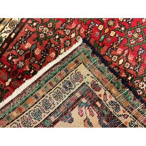 54 - A North-west Persian Hamadan rug / runner carpet, 266cm x 73cm.