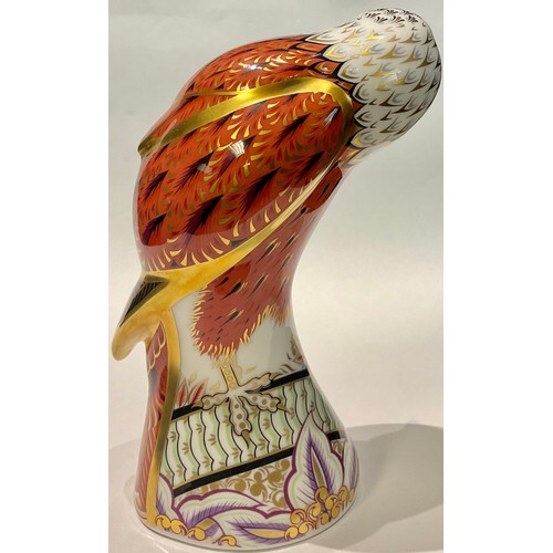 19 - A Royal Crown Derby paperweight, Red Kite, gold stopper, 17.5cm, printed mark, boxed