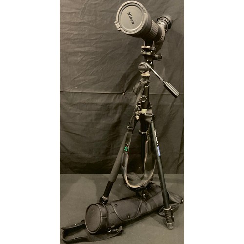 177 - A Nikon EDG Fieldscope, with Nikon FEP-20-60 waterproof lens, Velbon Delta V tripod stand (2)