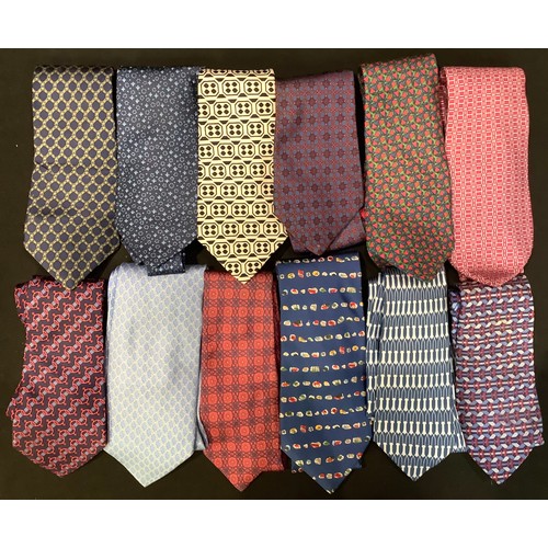 192 - Gentlemen's Accessories - Hermes silk ties, 975SA, 847EA, 5492UA, 171FA, 7214UA, 7846FA, 5589MA, 664... 