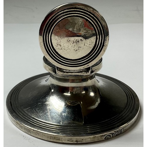 318 - A George V silver capstan inkwell, Adie Brothers Ltd, Birmingham 1928