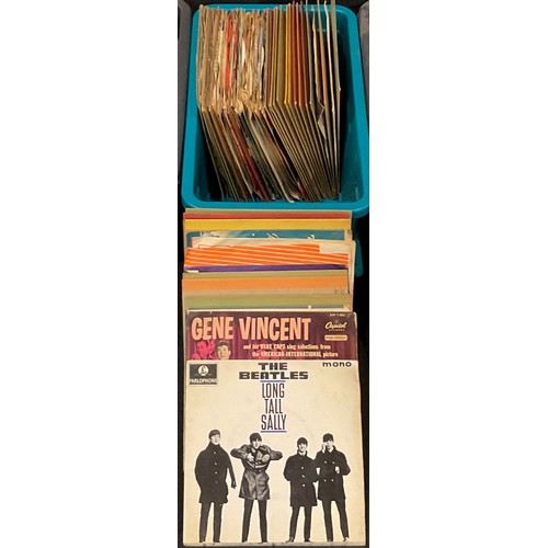 461 - Vinyl Records - singles - Gene Vincent (16), Beatles Long Tall Sally EP, Bobby Vee, The Shadows, mos... 