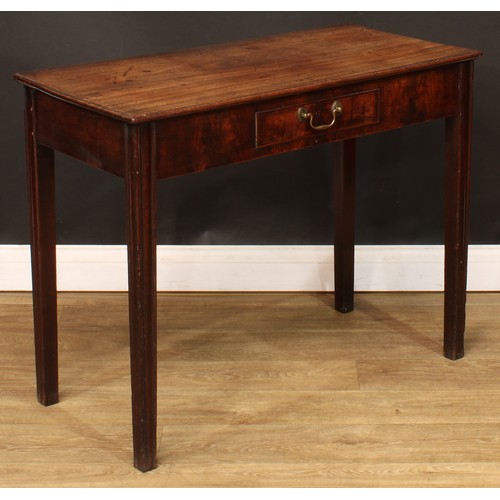 103 - A George III mahogany side table, 71cm high, 91cm wide, 44cm deep