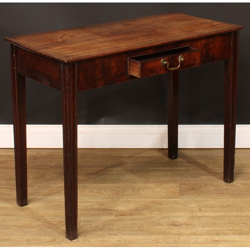 103 - A George III mahogany side table, 71cm high, 91cm wide, 44cm deep