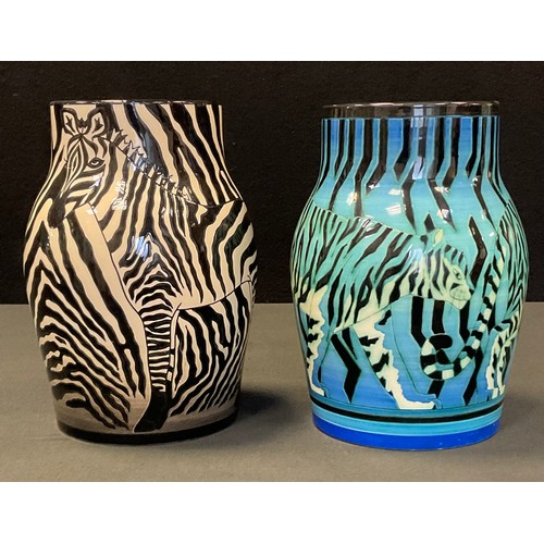 51 - A Dennis China Works Tiger vase, designed by Sally Tuffin No. 56, 22cm high, impressed mark, no.42; ... 