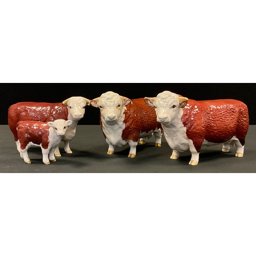 10 - A Beswick Hereford bull, Champion of Champions, designed by Arthur Gredington, 10.5cm high, model no... 