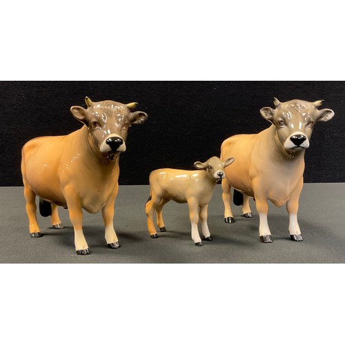 9 - A Beswick Jersey bull, CH Dunsley Coy Boy, designed by Arthur Gredington, 12cm high, printed mark mo... 