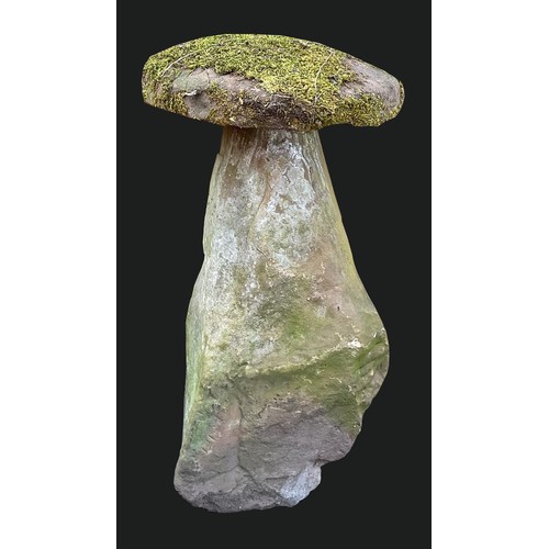 3038 - A 19th century sandstone staddle stone, typically with domed top, 110cm high


**Please note that so... 