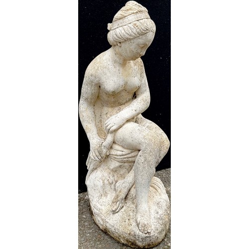 3060 - A reconstituted garden statue, of a bather, 61cm high


**Please note that some of the lots in this ... 