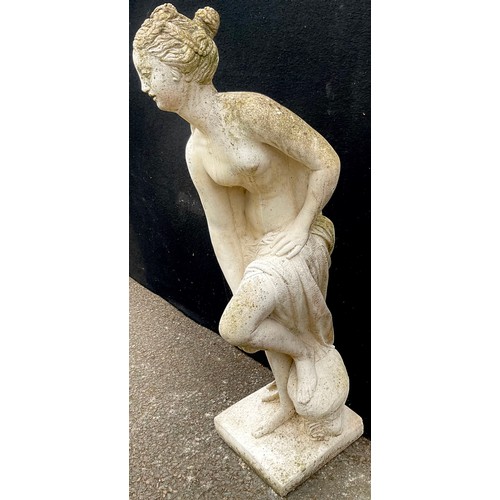 3080 - A reconstituted garden statue, Bather, 90cm high

**Please note that some of the lots in this auctio... 