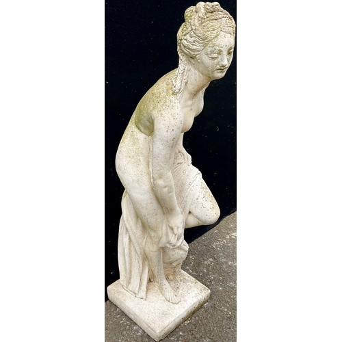 3080 - A reconstituted garden statue, Bather, 90cm high

**Please note that some of the lots in this auctio... 