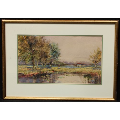 1180 - Michael Crawley (contemporary)
Backwater, River Trent,
signed, watercolour, 25cm x 44cm