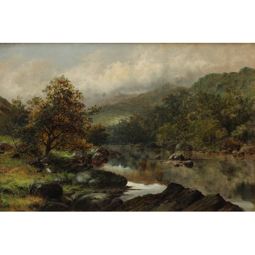 1243 - William Henry Mander (1850 - 1922)
On the Llugwy, North Wales
inscribed to verso, oil on canvas, 49c... 