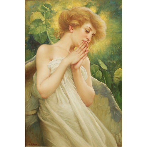 1241 - W Paterson (20th century)
Angelic Beauty
signed, oil on canvas, 74.5cm x 50cm