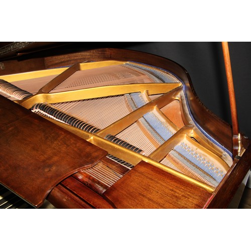 1373 - An early 20th century mahogany petit grand piano, by Allison, London, the action by Herrburger Brook... 