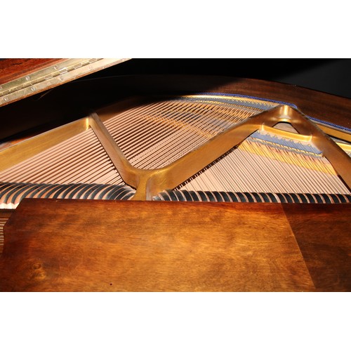 1373 - An early 20th century mahogany petit grand piano, by Allison, London, the action by Herrburger Brook... 