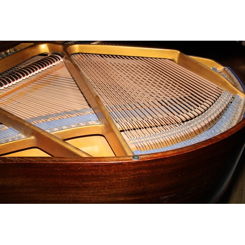 1373 - An early 20th century mahogany petit grand piano, by Allison, London, the action by Herrburger Brook... 