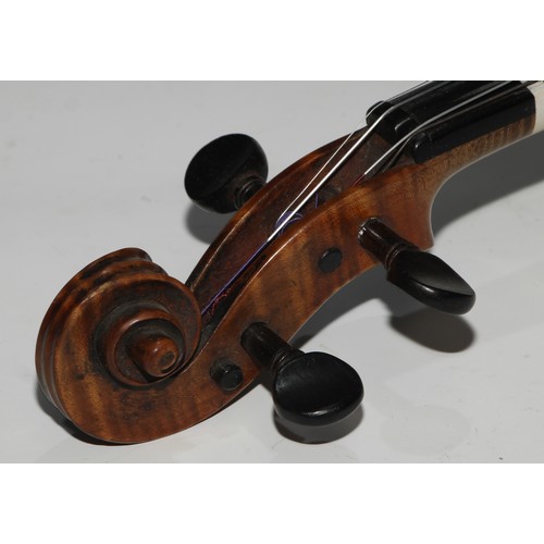 1371 - A violin, the two piece back 36cm long excluding button, paper label inscribed in ink Special Copy S... 