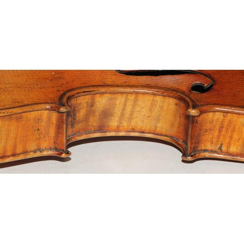 1371 - A violin, the two piece back 36cm long excluding button, paper label inscribed in ink Special Copy S... 