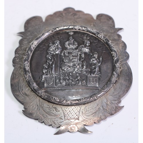 1282 - A Victorian silver badge for the Ancient Order of the Odd Fellows,  designed by Isaac Simmons, the v... 