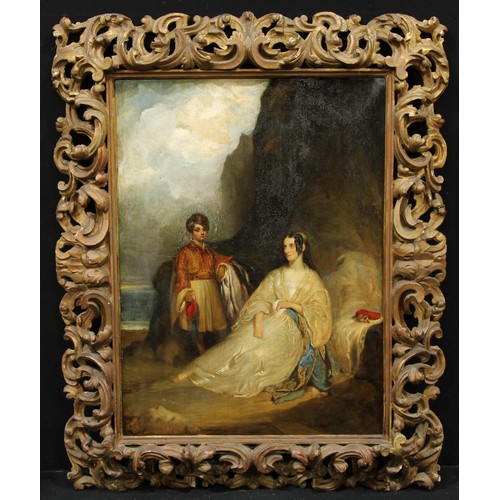 1228 - Robert Scott Lauder, RSA (1803 - 1869)
Double-Portrait, Mother and Child, he in Balkan dress
signed,... 