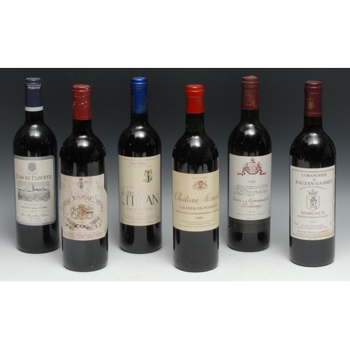 1300 - Clos du Clocher, Pomerol, France 1997;    Chateau Citran, Haut Medoc, France 1999;  Chateau Moncets ... 