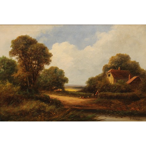 1221 - P Roland (19th century)
The Cottage Gate
49.5cm x 75cm