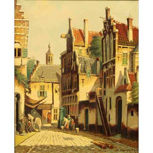 1224 - Pieter Cornelis Steenhouwer (Dutch, 1896-1972)
Dutch Street Scene
signed, oil on canvas, 49.5cm x 39... 