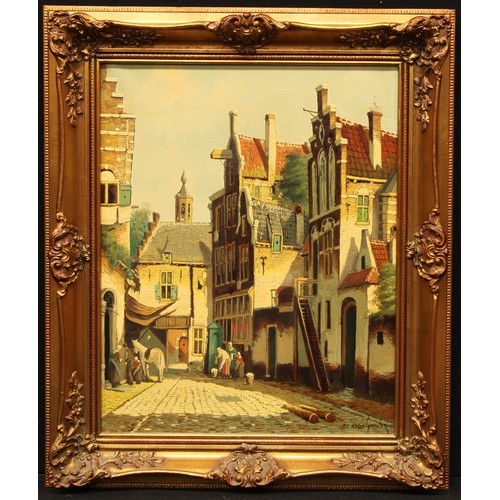 1224 - Pieter Cornelis Steenhouwer (Dutch, 1896-1972)
Dutch Street Scene
signed, oil on canvas, 49.5cm x 39... 