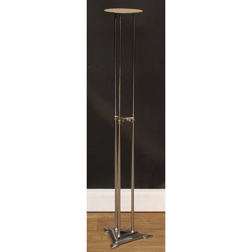 An Art Deco chrome height-adjustable milliner’s hat display stand, 64cm ...
