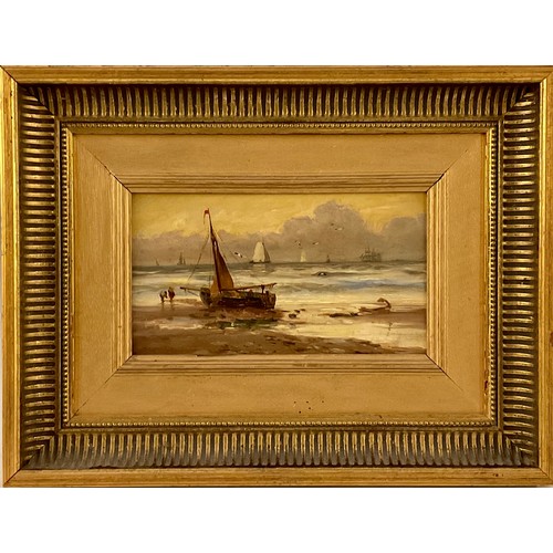 1138 - Attributed to Edwin Hayes (1819 - 1904)
On the Coast
oil on panel, 11.5cm x 21.5cm