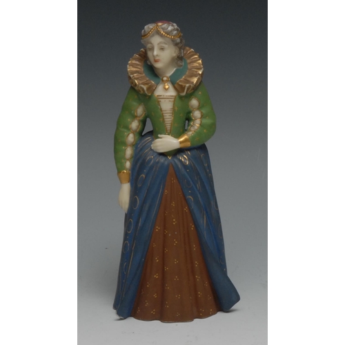 610 - A Royal Worcester figure,  of Mary Queen of Scots, 15cm high, model no.2634,  date code for 1881