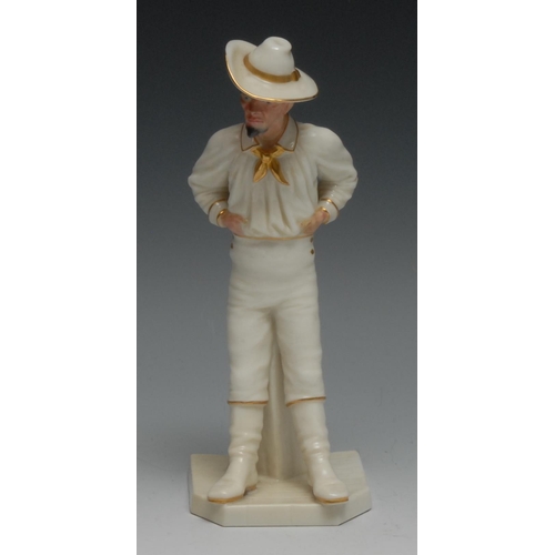 675 - Royal Worcester figure, modelled by James Hadley, Yankee, from the Countries of the World series,  p... 