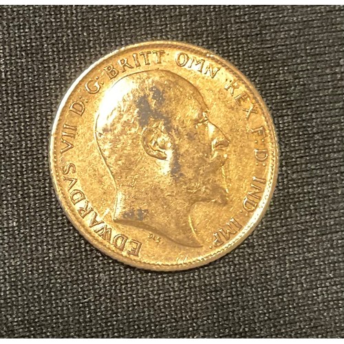 323 - A George V half sovereign, 1907, 4g