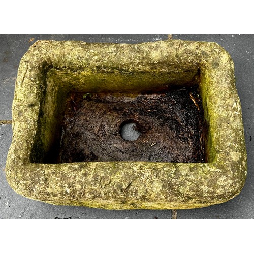 3023a - A Derbyshire composite rectangular  trough, 13cm high, 37cm wide, 28cm deep


**Please note that som... 