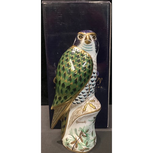40 - A Royal Crown Derby paperweight, Harrods Peregrine Falcon, Harrods exclusive, limited edition 67/250... 