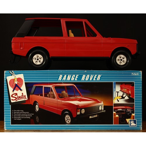 4089 - A Pedigree Sindy 44769 Range Rover, red body, boxed; a Pedigree Sindy 44384 motorcycle with helmet a... 