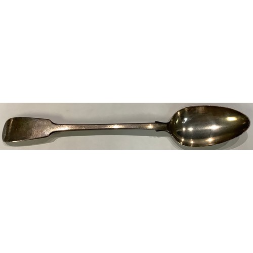 147 - A William IV silver basting spoon, Mary Chawner, 30.5cm long, 120g