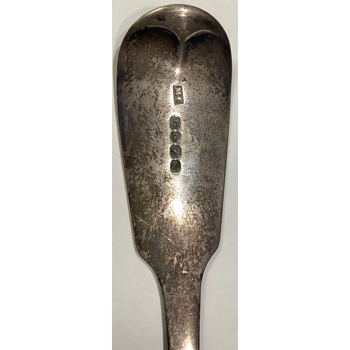 147 - A William IV silver basting spoon, Mary Chawner, 30.5cm long, 120g