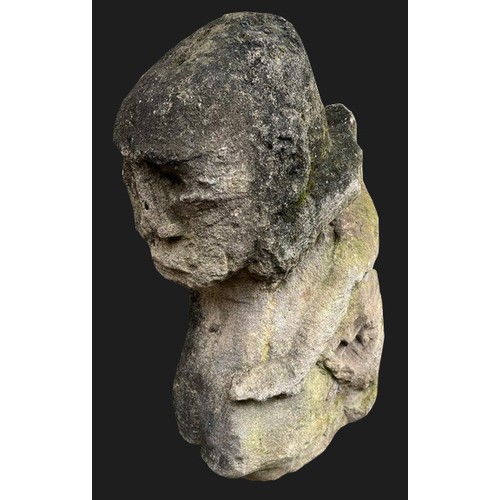 3171 - An 18th/19th century stone bust, of a man,  56cm high, 30cm wide



**Please note that some of the l... 