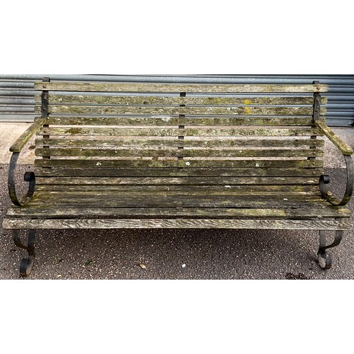 3146 - A garden bench, slatted back and seat


**Please note that some of the lots in this auction are held... 