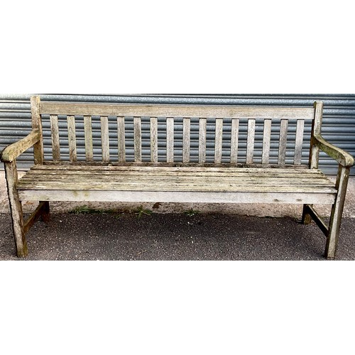 3146 - A garden bench, slatted back and seat


**Please note that some of the lots in this auction are held... 