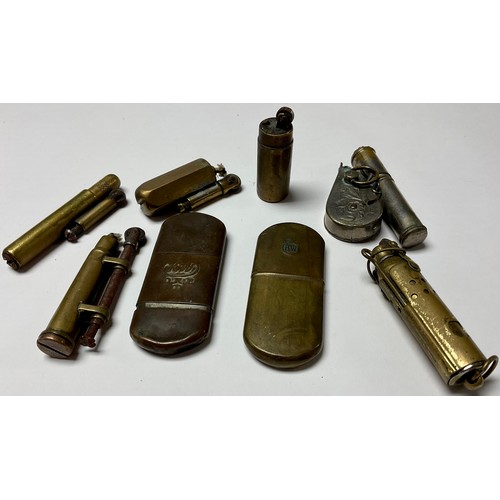 252 - A collection of WWI trench or soldiers lighters (9)