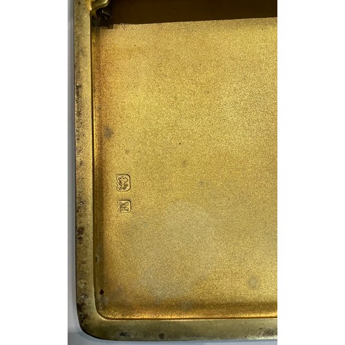 304 - An Edward VIII silver cigarette case, engine turned overall, Birmingham 1936, 177g