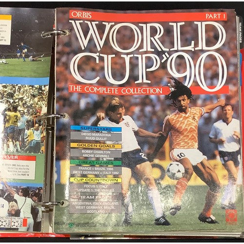 320 - An album of bank notes; World Cup 1990 sticker books and magazines; a WWII facsimile booklet, Montgo... 